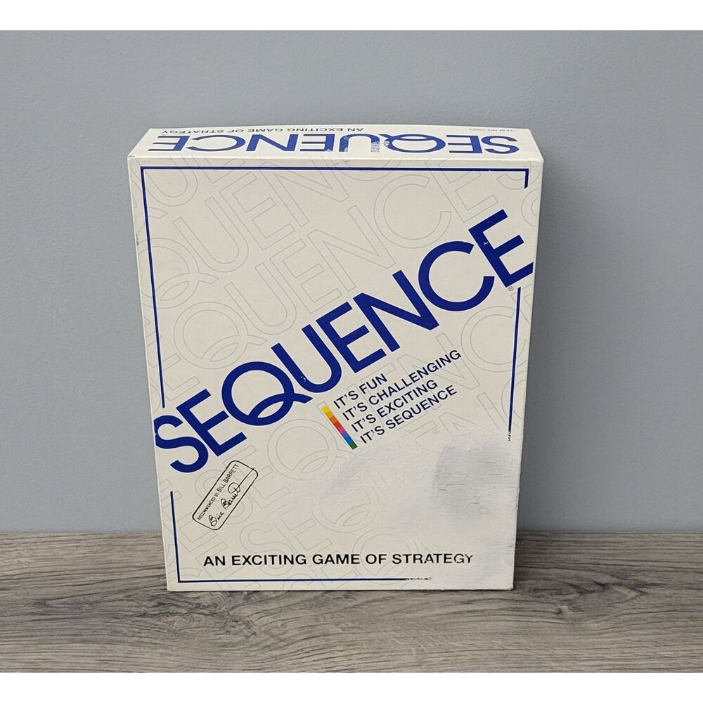 VTG 1995 Jax Ltd Sequence Board Game Strategy Family Game Complete Box Wear